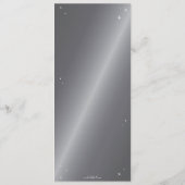 Chic Zilver-Grijs Diamant Spinnenweb Plat 4-delig  Menu (Achterkant)