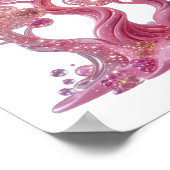 Chic Zilver ROZE DIAMANT BOOM Print (Hoek)