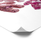 Chic Zilver ROZE TEDDYBEREN Citaat Design Poster (Hoek)