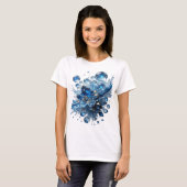 Chic Zilver WATER ELEMENT Custom T-shirt (Voorkant volledig)
