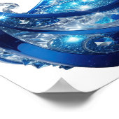 Chic Zilveren BLAUWE JEWELRY Poster (Hoek)