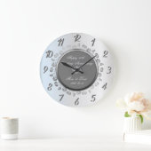 Chic Zilveren Bloemswirls 50ste Huwelijksverjaarda Grote Klok (Huis)