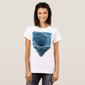 Chic Zilveren BLUE TORNADO Design T-shirt (Voorkant volledig)