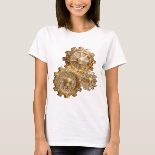 Chic Zilveren EDLES IN DE UITRUSTING T-shirt (Voorkant)