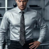 Chic zilveren en zwarte sprankelende bruiloft stropdas