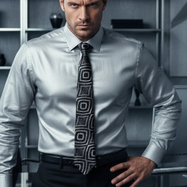 Chic zilveren en zwarte sprankelende bruiloft stropdas