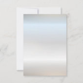 Chic Zilveren Frame Rode Rozen Proefbruiloftdiner Kaart (Achterkant)