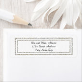 Chic Zilveren Glitter Rand - Adreslabel Etiket (Insitu)