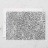 Chic zilveren glitter script zwart vrijgezellenfee kaart (Achterkant)