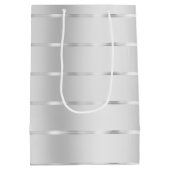 Chic Zilveren Lint Boog Bruidsfeest Medium Cadeauzakje (Achterkant)