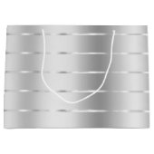 Chic Zilveren Lint Bruidsontbijt Groot Cadeauzakje (Voorkant)