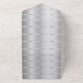 Chic zilveren lint bruiloft all in one uitnodiging (Buitenkant)