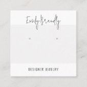 Chic Zilveren Sieraden Oorbel Display Visitekaartj Vierkante Visitekaartje (Voorkant)