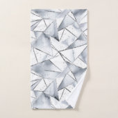 Chic Zilveren Witte Driehoeken Kerstmis Bad Handdoek (Handdoek)