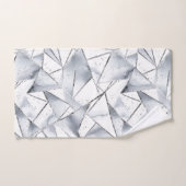 Chic Zilveren Witte Driehoeken Kerstmis Bad Handdoek (Handdoek)