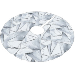 Chic Zilveren Witte Driehoeken Kerstmis Kerstboom Rok