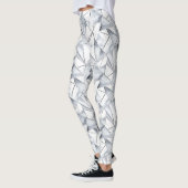 Chic Zilveren Witte Driehoeken Leggings (Links)