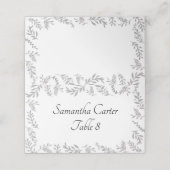 Chic Zilverfolie Bladeren Ontvangst Plaatskaart Plaatskaartje (Buitenkant ongevouwen)