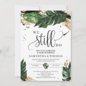 Chic zomer tropische bladeren zwart goud dat we no kaart (Voorkant)