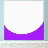 Chic Zomer Wit Heldere Paarse Gebogen Golfklok Canvas Afdruk (Insitu (Houten vloer))