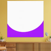 Chic Zomer Wit Heldere Paarse Gebogen Golfklok Canvas Afdruk (Insitu (Woonkamer))