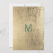 Chic zomergroen roze gouden bloemig Afstuderen Kaart (Achterkant)