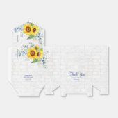 Chic Zonnebloem Wall Brick Bloemen Verjaardag Bedankdoosjes (Uitgevouwen)