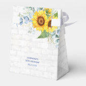 Chic Zonnebloem Wall Brick Bloemen Verjaardag Bedankdoosjes (Achterkant)