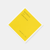 Chic Zonneschijn Geel Wit Eenvoudige Trouwservette Servet (Hoek)