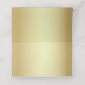 Chic zwart en goud bruiloft plaatskaartje (Binnenkant ongevouwen)