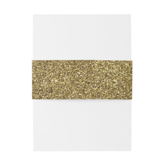 Chic zwart en goud bruiloft uitnodigingen wikkel (Achterkant Voorbeeld)