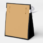 Chic Zwart en Goud Verjaardag Bedankt Bedankdoosjes (Achterkant)