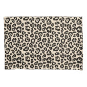 Chic Zwart en Ivoor Leopard Print Kussensloop (Voorkant)