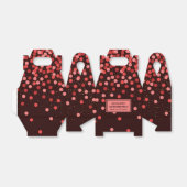 Chic Zwart en Rode Confetti Bedankt Bedankdoosjes (Uitgevouwen)