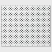 Chic zwart en wit hartpatroon inpakpapier (Vlak)