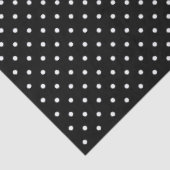 Chic zwart en wit kleine polka stippen tissuepapier (Detail)