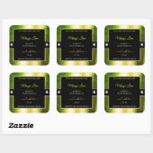 Chic Zwart Geel Groen Brilliants Product Label (Vel)