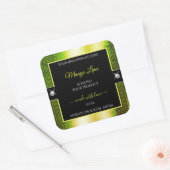 Chic Zwart Geel Groen Brilliants Product Label (Envelop)