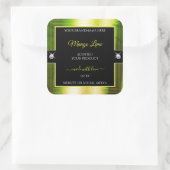 Chic Zwart Geel Groen Brilliants Product Label (Tas)