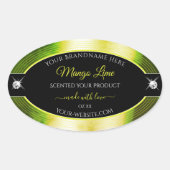Chic Zwart Geel Groen Brilliants Product Label (Voorkant)