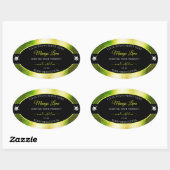 Chic Zwart Geel Groen Brilliants Product Label (Vel)