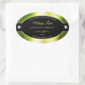 Chic Zwart Geel Groen Brilliants Product Label (Tas)