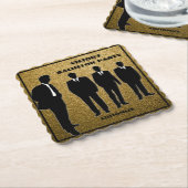 Chic Zwart & Goud Bachelorfeest Kartonnen Onderzetters (Gebogen)