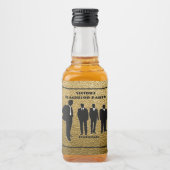 Chic Zwart & Goud Bachelorfeest Likeurfles Etiket (Voorkant)