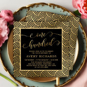 Chic Zwart Goud Honderd Script 100ste Verjaardag Kaart