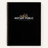 Chic Zwart & Goud Kantoor Mobiele Notaris Publieke Notitieboek (Voorkant)