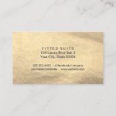 Chic zwart goud leer | QR-code Visitekaartje (Achterkant)