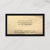 Chic zwart goud leer visitekaartje (Achterkant)
