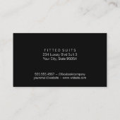 Chic zwart goud leer visitekaartje (Achterkant)