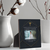 Chic Zwart Goud Medische School Afstuderen Foto Fotoplaat